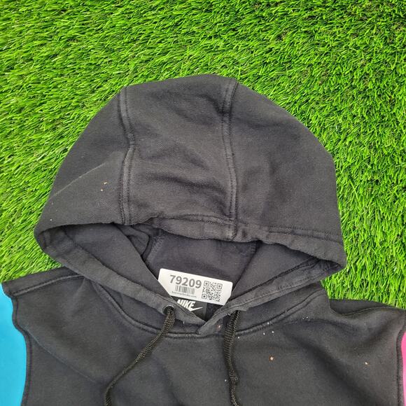 NIKE Swoosh Hoodie Womens Small 20x24 Black Spellout - Picture 13 of 15